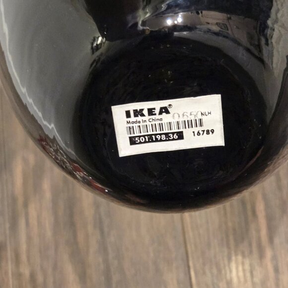 IKEA Hand-Blown Quality Smokey Green Bulbus Contemporary Style Bud Vase NWT - Picture 2 of 5